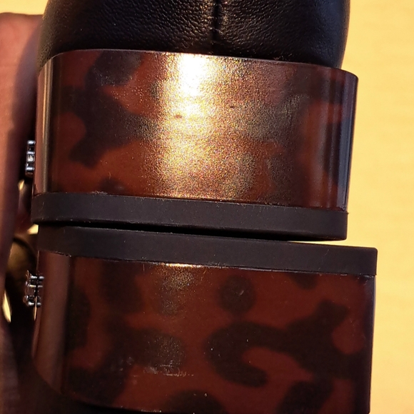 Sam Edelman loafer type shoe turquoise heel - Picture 5 of 6